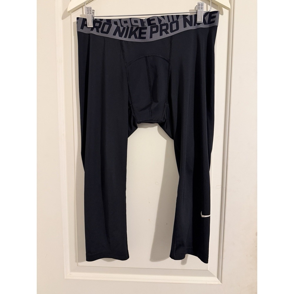 Nike Men's Pro Fit‎ Pants Athletic Tights XL Black Sports